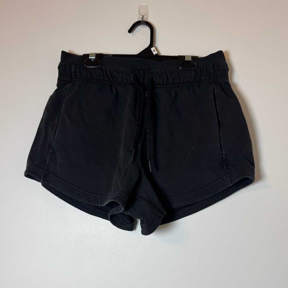 Lululemon Black Drawstring Shorts Athletic Lounge Size M
